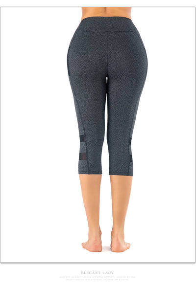 Pantalones Cortos de Yoga con Costuras de Malla - Image 11