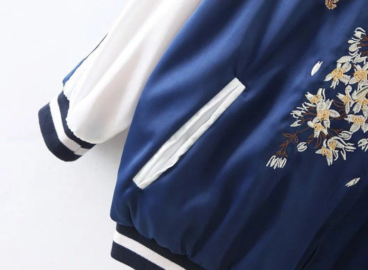 Chaqueta Béisbol Phoenix Bordada Mujer Corte Holgado - Image 9