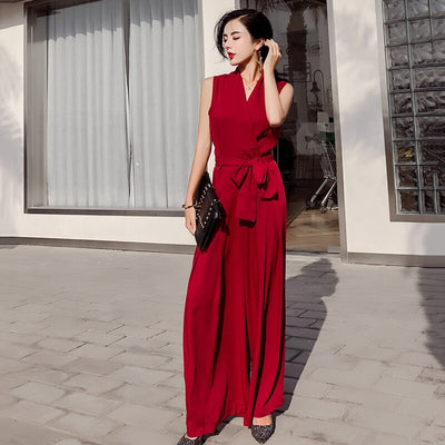 Jumpsuit Elegante con Escote en V y Moño - Image 16