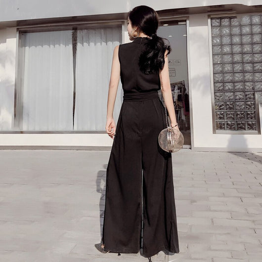 Jumpsuit Elegante con Escote en V y Moño - Image 22