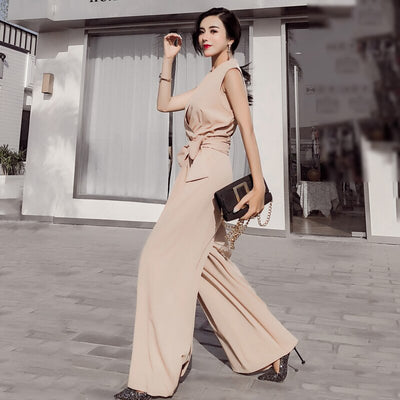 Jumpsuit Elegante con Escote en V y Moño - Image 26