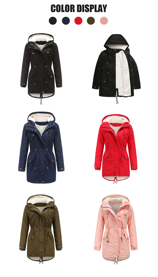 Abrigo Parka Grueso para Mujer con Capucha y Forro Polar - Image 11