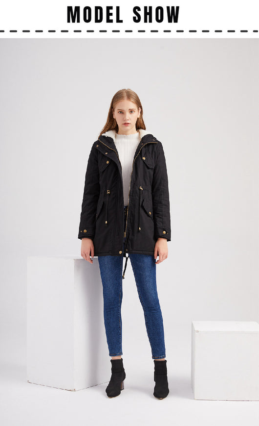 Abrigo Parka Grueso para Mujer con Capucha y Forro Polar - Image 12
