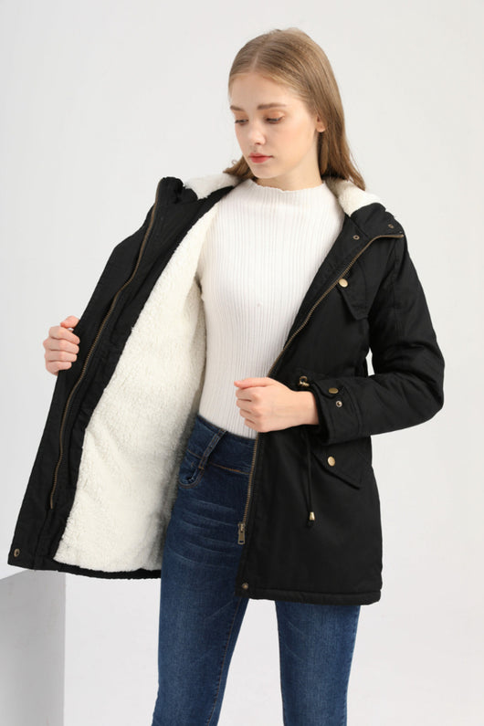 Abrigo Parka Grueso para Mujer con Capucha y Forro Polar - Image 16