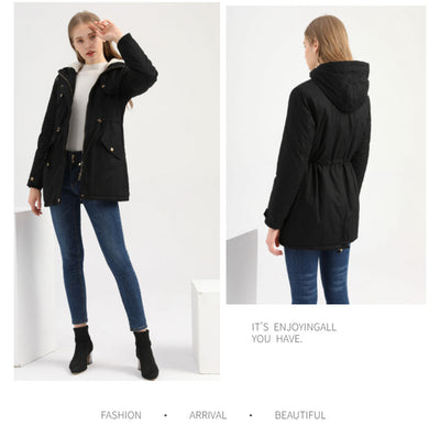 Abrigo Parka Grueso para Mujer con Capucha y Forro Polar - Image 18