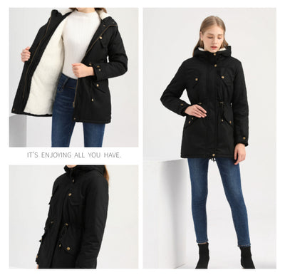 Abrigo Parka Grueso para Mujer con Capucha y Forro Polar - Image 19
