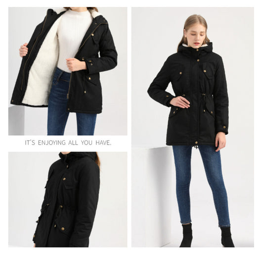Abrigo Parka Grueso para Mujer con Capucha y Forro Polar - Image 19