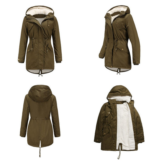Abrigo Parka Grueso para Mujer con Capucha y Forro Polar - Image 23