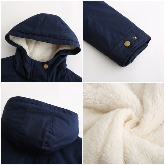 Abrigo Parka Grueso para Mujer con Capucha y Forro Polar - Image 26