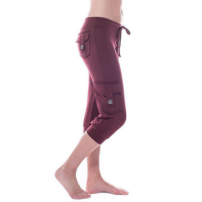 Pantalones Yoga Cortos con Cintura Elástica y Bolsillos - Image 7