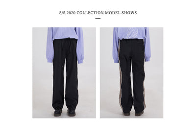 Pantalones Rectos Clásicos con Detalles Bordados Laterales - Image 8
