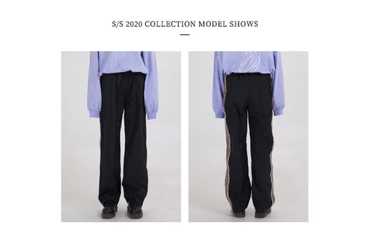 Pantalones Rectos Clásicos con Detalles Bordados Laterales - Image 8