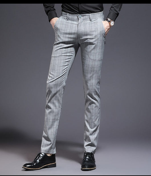 Pantalones Casuales a Cuadros Slim Fit para Hombre - Image 9