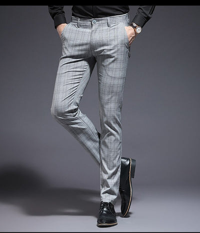 Pantalones Casuales a Cuadros Slim Fit para Hombre - Image 10