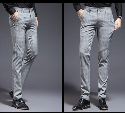Pantalones Casuales a Cuadros Slim Fit para Hombre - Image 11