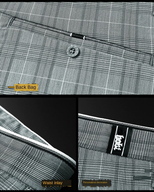 Pantalones Casuales a Cuadros Slim Fit para Hombre - Image 13