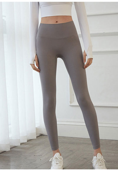 Pantalones deportivos de cintura alta sin costuras laterales - Image 25