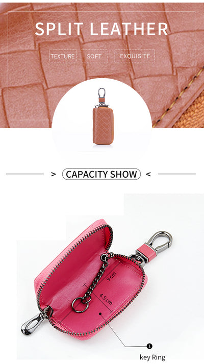 Estuche para Llaves de Cuero Tejido para Hombre - Image 7