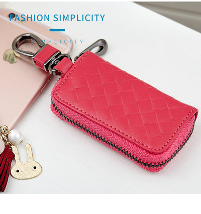 Estuche para Llaves de Cuero Tejido para Hombre - Image 9