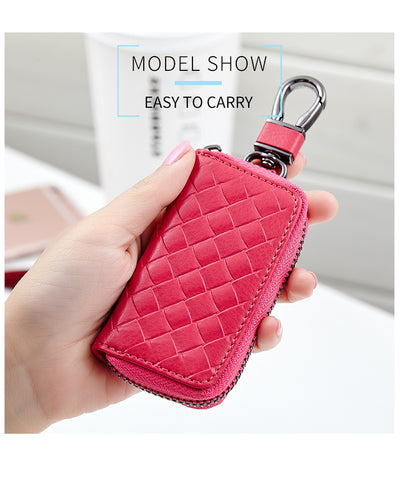 Estuche para Llaves de Cuero Tejido para Hombre - Image 10