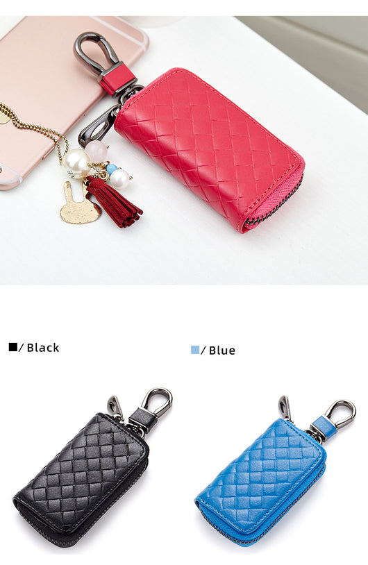 Estuche para Llaves de Cuero Tejido para Hombre - Image 12
