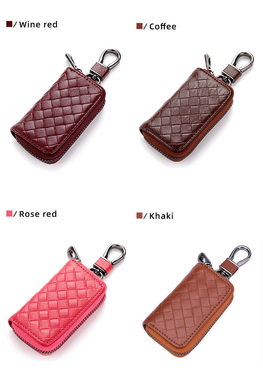 Estuche para Llaves de Cuero Tejido para Hombre - Image 13