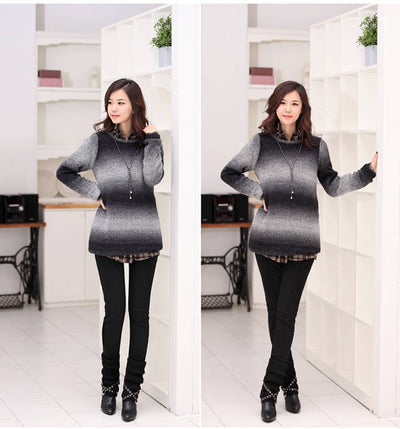 Pantalones Casuales Talla Grande Cintura Alta Elásticos para Otoño e Invierno - Image 13