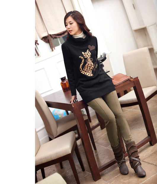 Pantalones Casuales Talla Grande Cintura Alta Elásticos para Otoño e Invierno - Image 17