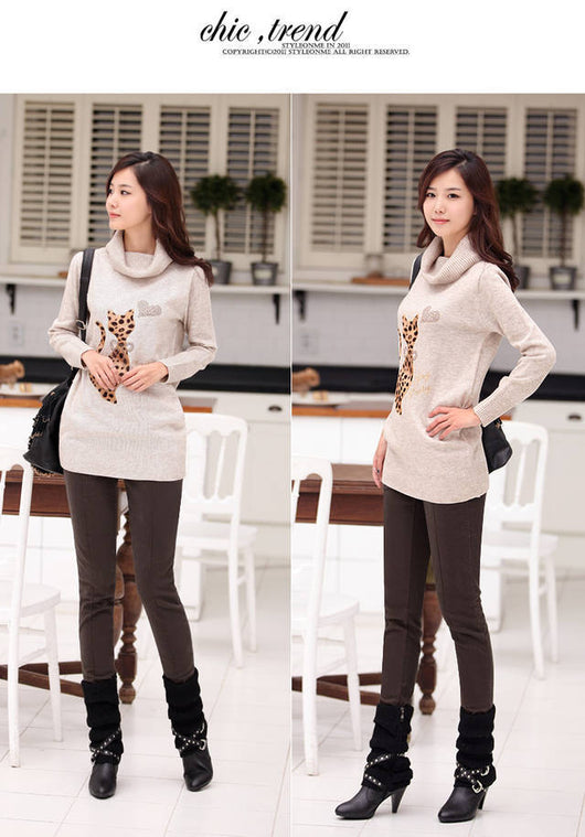 Pantalones Casuales Talla Grande Cintura Alta Elásticos para Otoño e Invierno - Image 22