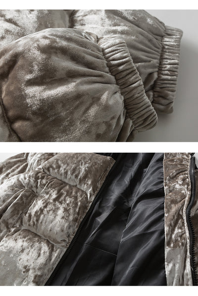 Chaqueta de Algodón Suelta con Cuello Contrastado y Terciopelo Grueso - Image 14