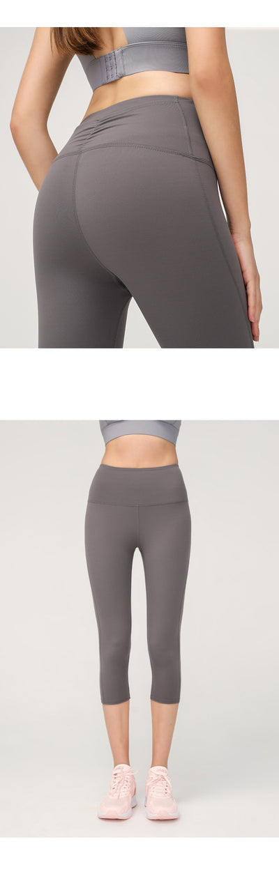 Pantalones Cropped Cintura Alta Ajustados - Image 9