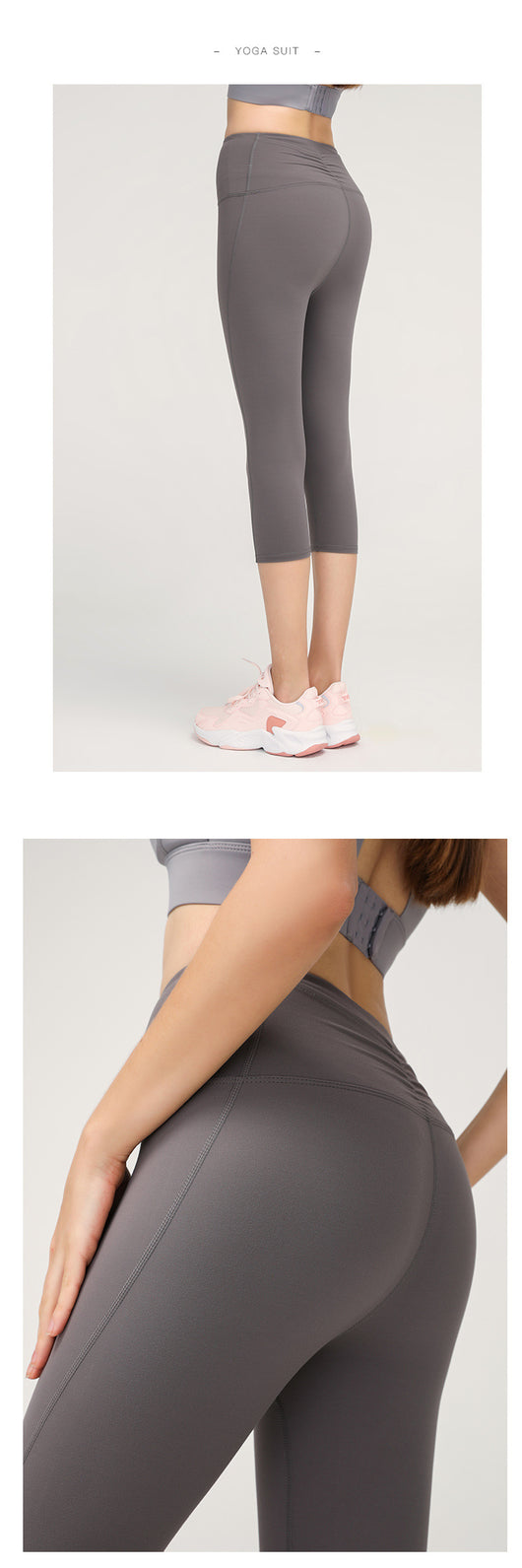 Pantalones Cropped Cintura Alta Ajustados - Image 10