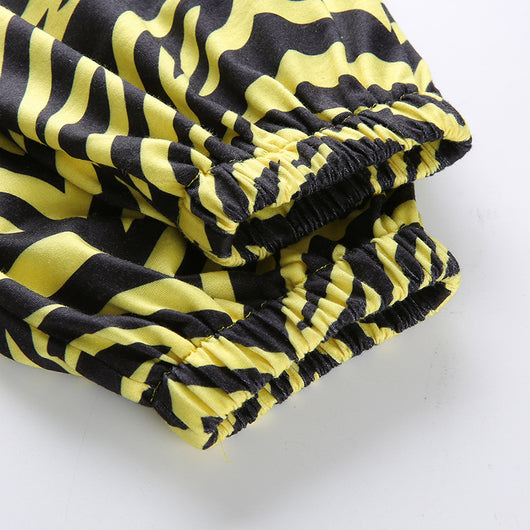 Pantalones de Chándal Estampado Cebra Amarillo - Image 10