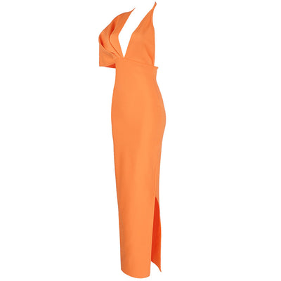 Vestido Bandage Ajustado con Escote en V Profundo - Image 10