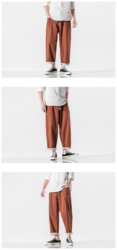 Pantalones Retro de Pierna Ancha Cintura Alta - Image 10