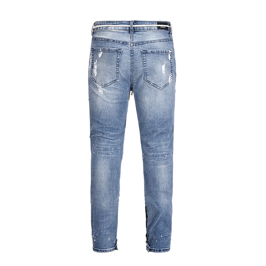 Jeans Slim Fit Elásticos con Detalles Graffiti y Rotos - Image 13