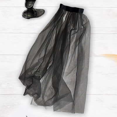 Pantalón Largo Versátil con Falda Semitransparente Superpuesta - Image 12
