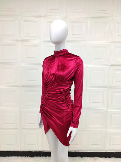 Vestido Fiesta Franela Manga Larga Ajustado para Mujer - Image 18
