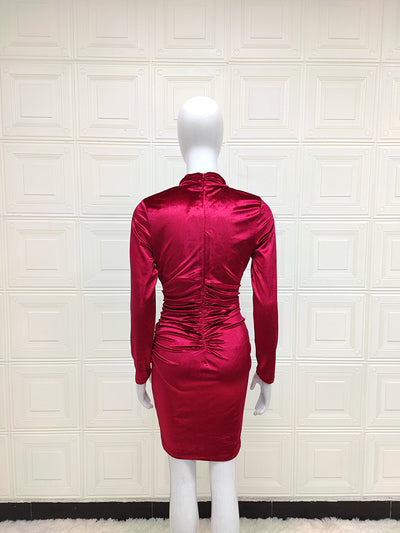Vestido Fiesta Franela Manga Larga Ajustado para Mujer - Image 19