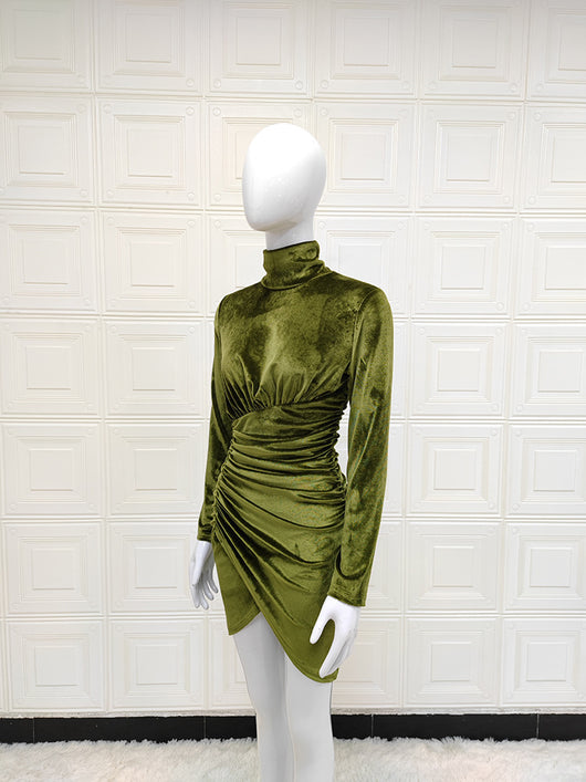 Vestido Fiesta Franela Manga Larga Ajustado para Mujer - Image 21
