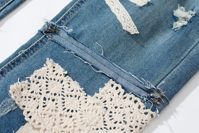 Pantalones Slim Rotos con Parches Desmontables - Estilo Urbano Destruido - Image 25
