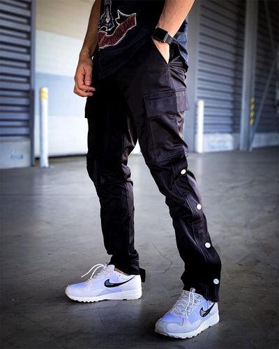 Pantalones Cargo Holgados con Múltiples Bolsillos y Pierna Recta - Image 16