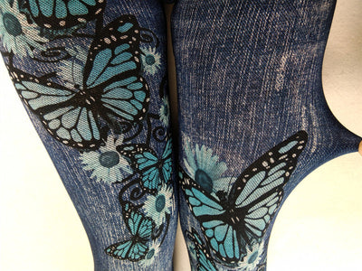 Leggings Estilo Denim con Estampado de Mariposas - Image 11