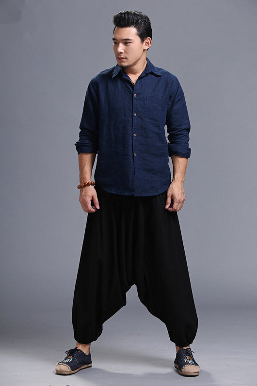 Pantalones Harem Cómodos para Hombre - Estilo Moderno y Relajado - Image 11
