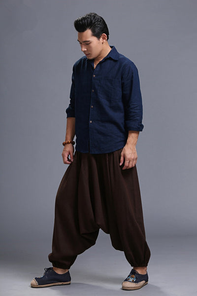 Pantalones Harem Cómodos para Hombre - Estilo Moderno y Relajado - Image 19
