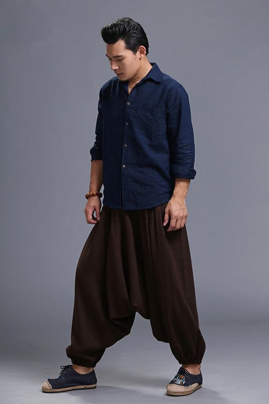 Pantalones Harem Cómodos para Hombre - Estilo Moderno y Relajado - Image 19