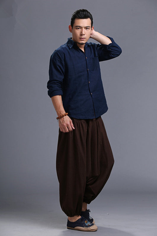 Pantalones Harem Cómodos para Hombre - Estilo Moderno y Relajado - Image 20