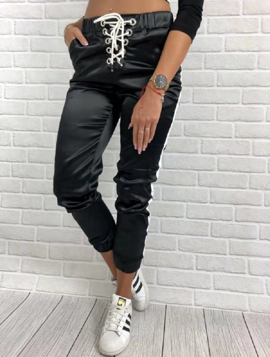 Pantalones Trendy con Costuras de Contraste - Image 8