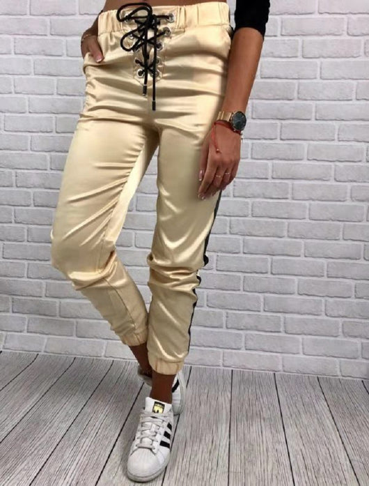 Pantalones Trendy con Costuras de Contraste - Image 10