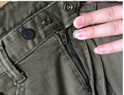 Pantalones Vaqueros Verde Militar con Detalle Locomotora - Image 11